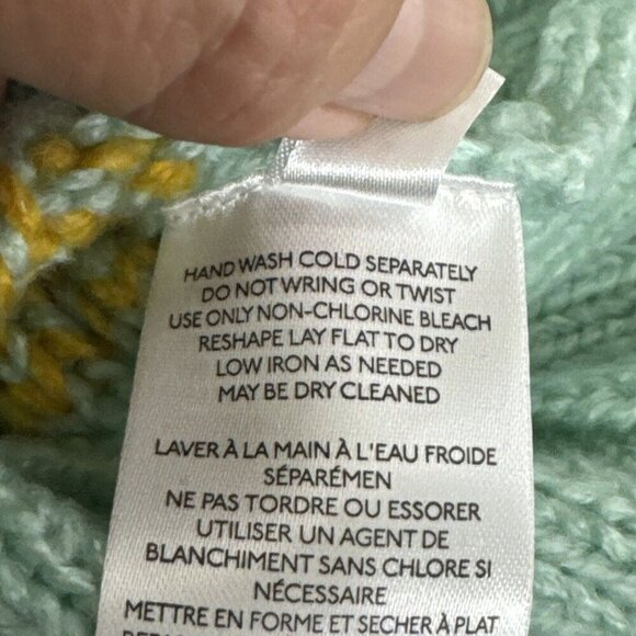 BDG Cropped Mock Neck Chunky Rib Sweater Women's S Gold Blue NWT - Picture 11 of 14